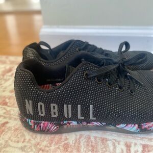 NOBULL Black Sneakers with Floral Sole